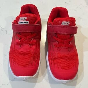 Nike Star Runner 2 Red & Silver Youth Sneakers Size 10C